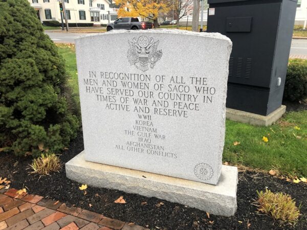 SACO WAR VETERANS MEMORIAL