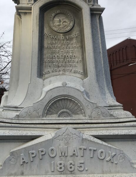 CITY OF BIDDEFORD SOLDIERS’ AND SAILORS’ MONUMENT SIDE D