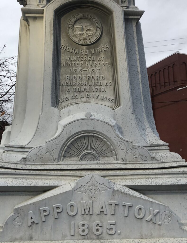 CITY OF BIDDEFORD SOLDIERS’ AND SAILORS’ MONUMENT SIDE D
