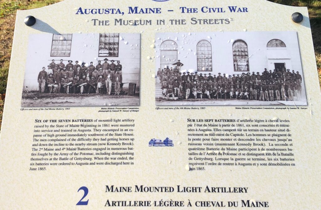 MAINE MOUNTED LIGHT ARTILLERY WAR MEMORIAL MARKER