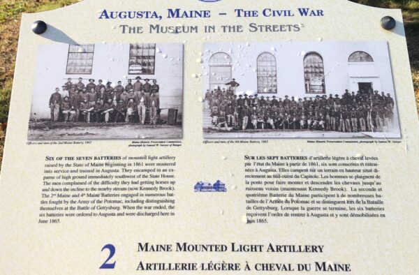 MAINE MOUNTED LIGHT ARTILLERY WAR MEMORIAL MARKER
