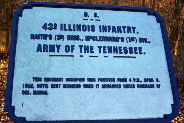 U.S. 43D ILLINOIS INFANTRY MEMORIAL PLAQUE III