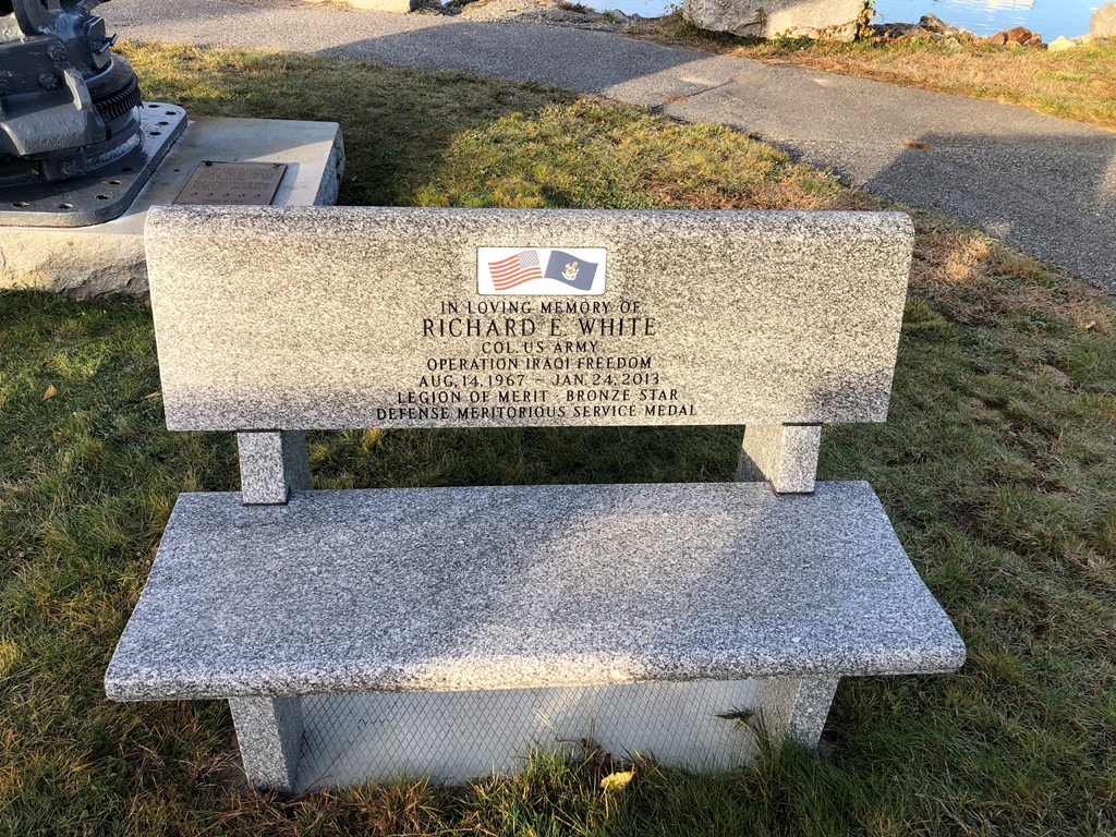 RICHARD E. WHITE WAR MEMORIAL BENCH