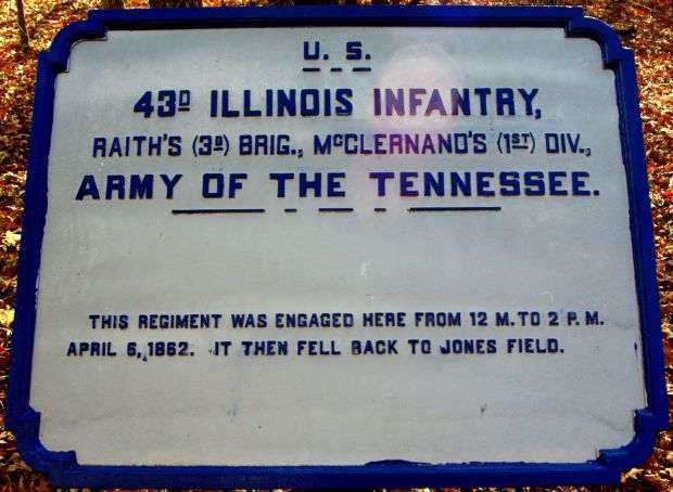 U.S. 43D ILLINOIS INFANTRY MEMORIAL PLAQUE II