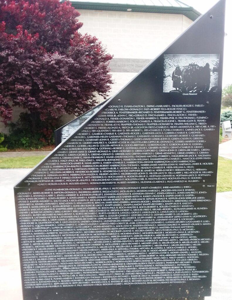 WILLIAMS COUNTY KOREAN WAR MEMORIAL STONE D