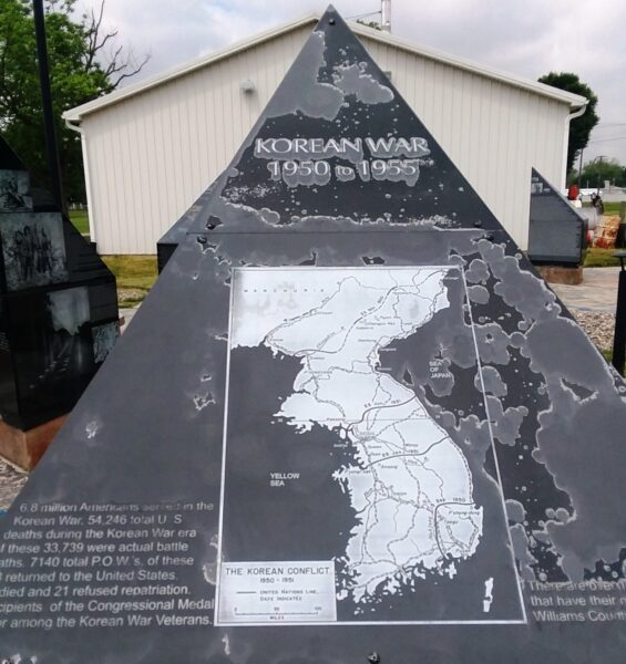 WILLIAMS COUNTY KOREAN WAR MEMORIAL STONE A