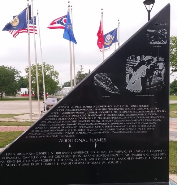 WILLIAMS COUNTY WORLD WAR 2 MEMORIAL STONE L