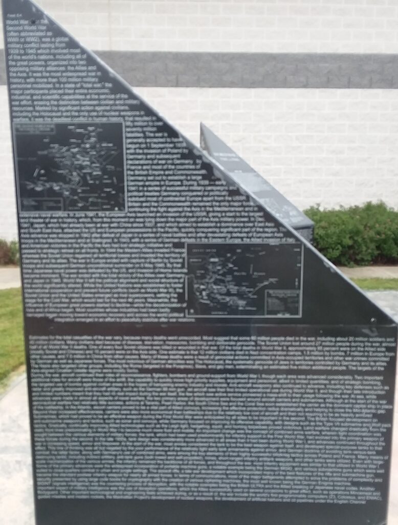 WILLIAMS COUNTY WORLD WAR 2 MEMORIAL STONE K