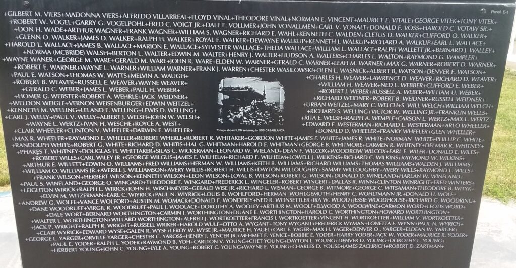 WILLIAMS COUNTY WORLD WAR 2 MEMORIAL STONE J