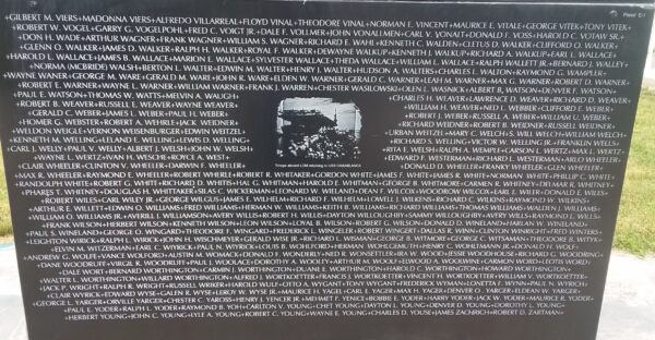 WILLIAMS COUNTY WORLD WAR 2 MEMORIAL STONE J