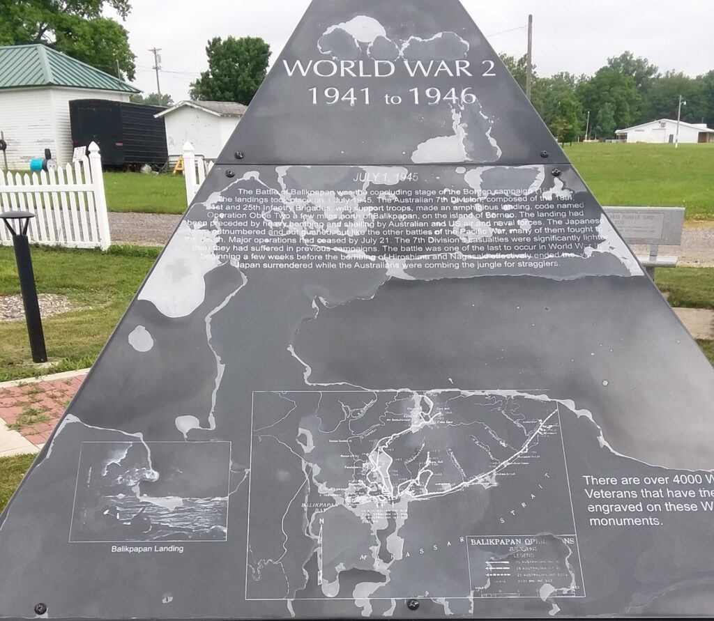WILLIAMS COUNTY WORLD WAR 2 MEMORIAL STONE I