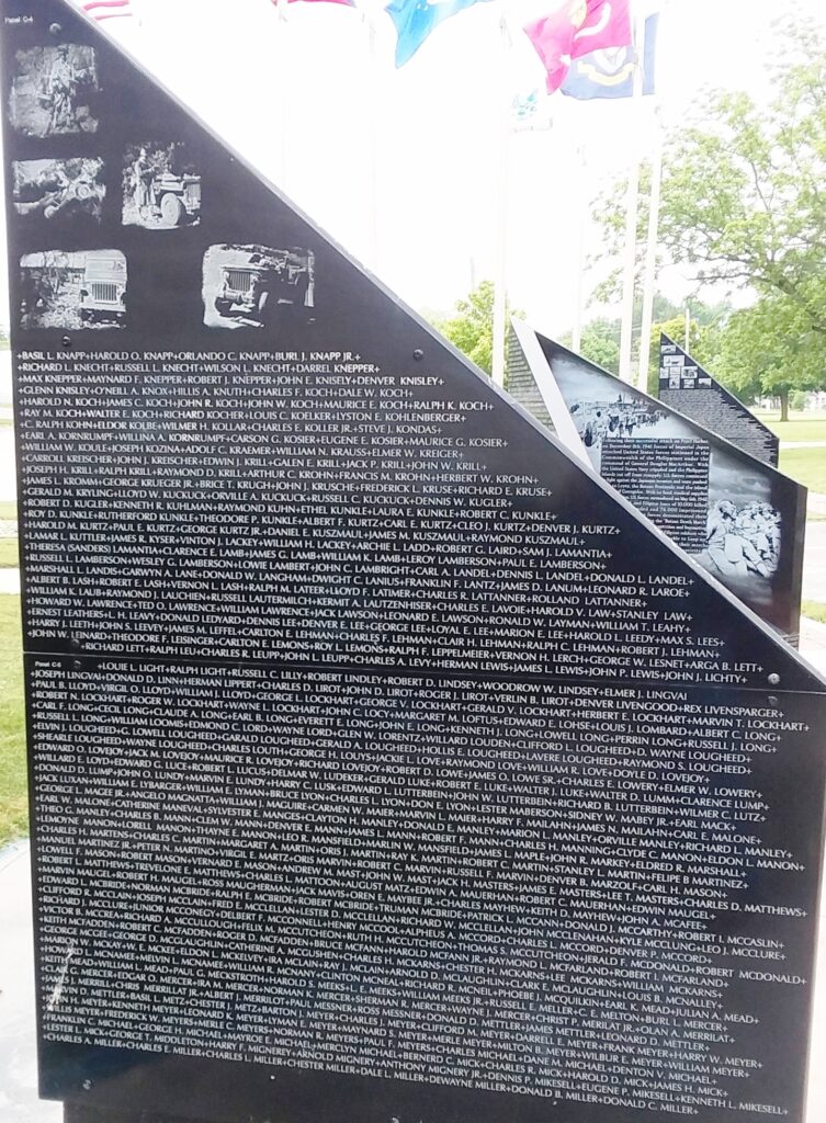 WILLIAMS COUNTY WORLD WAR 2 MEMORIAL STONE C
