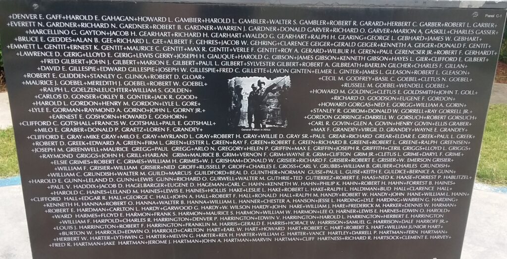 WILLIAMS COUNTY WORLD WAR 2 MEMORIAL STONE B