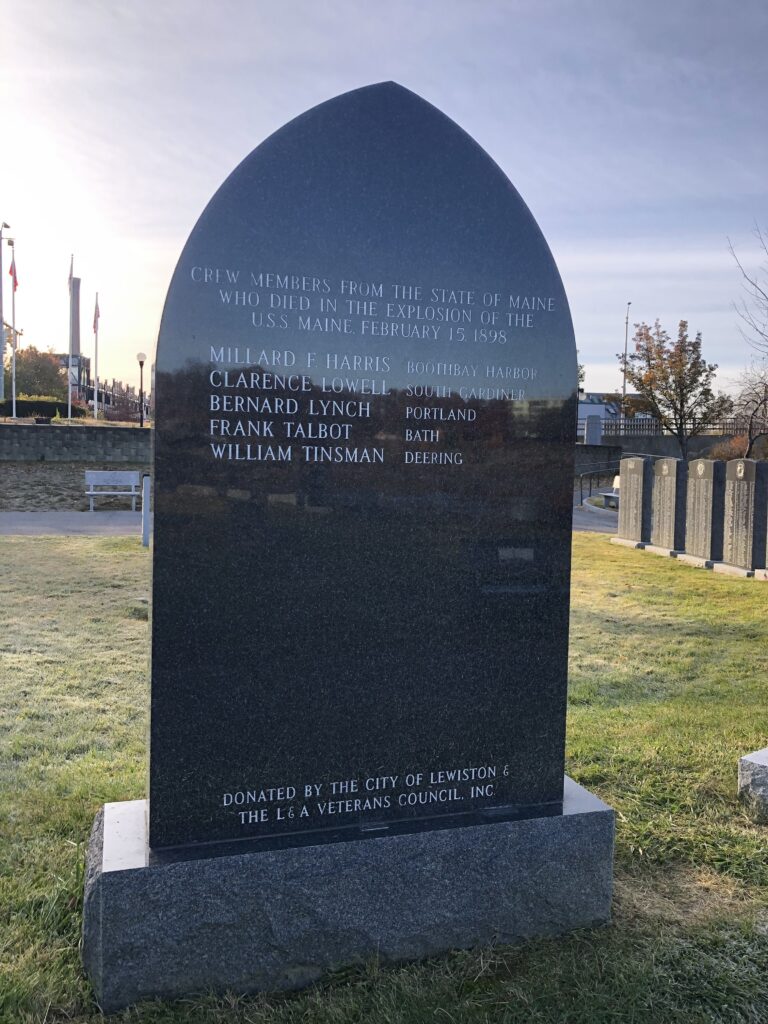 “REMEMBER THE MAINE” WAR MEMORIAL BACK