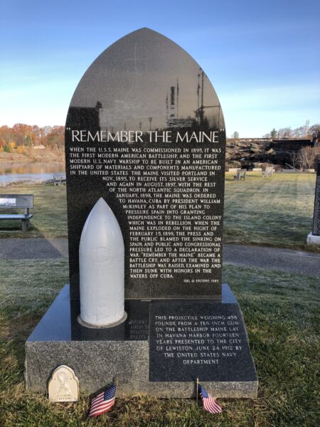 “REMEMBER THE MAINE” WAR MEMORIAL FRONT