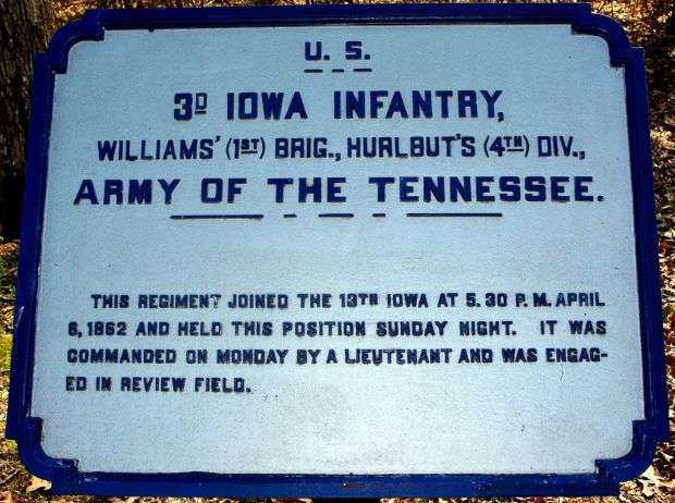 U.S. 3D IOWA INFANTRY MEMORIAL PLAQUE III