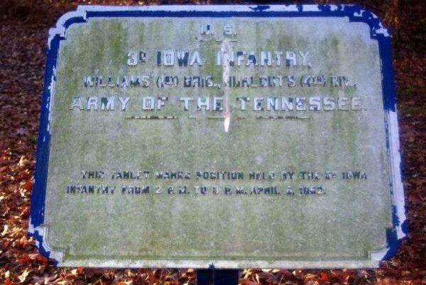 U.S. 3D IOWA INFANTRY MEMORIAL PLAQUE I