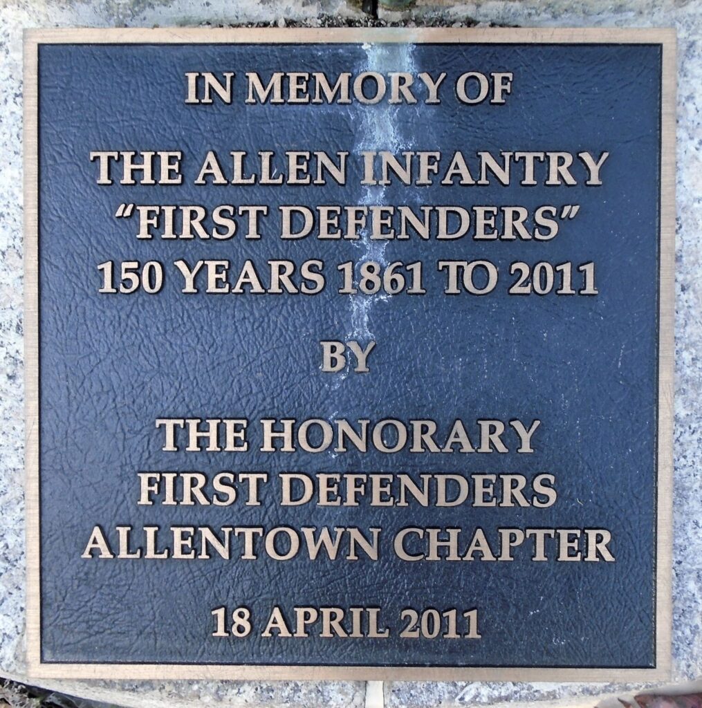 FIRST DEFENDERS WAR MEMORIAL PLAQUE