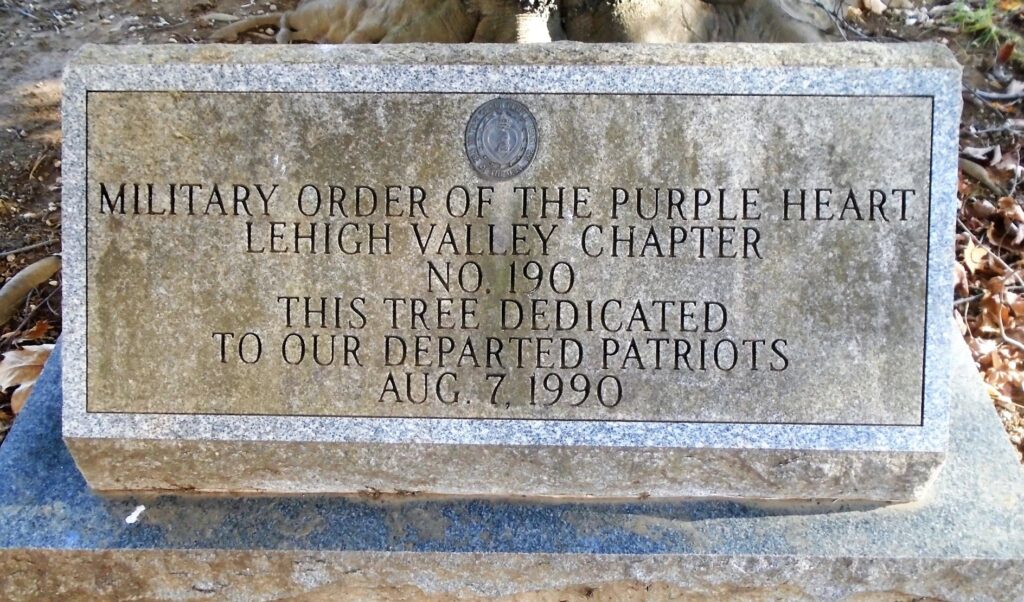 MILITARY ORDER OF THE PURPLE HEART MEMORIAL TREE STONE