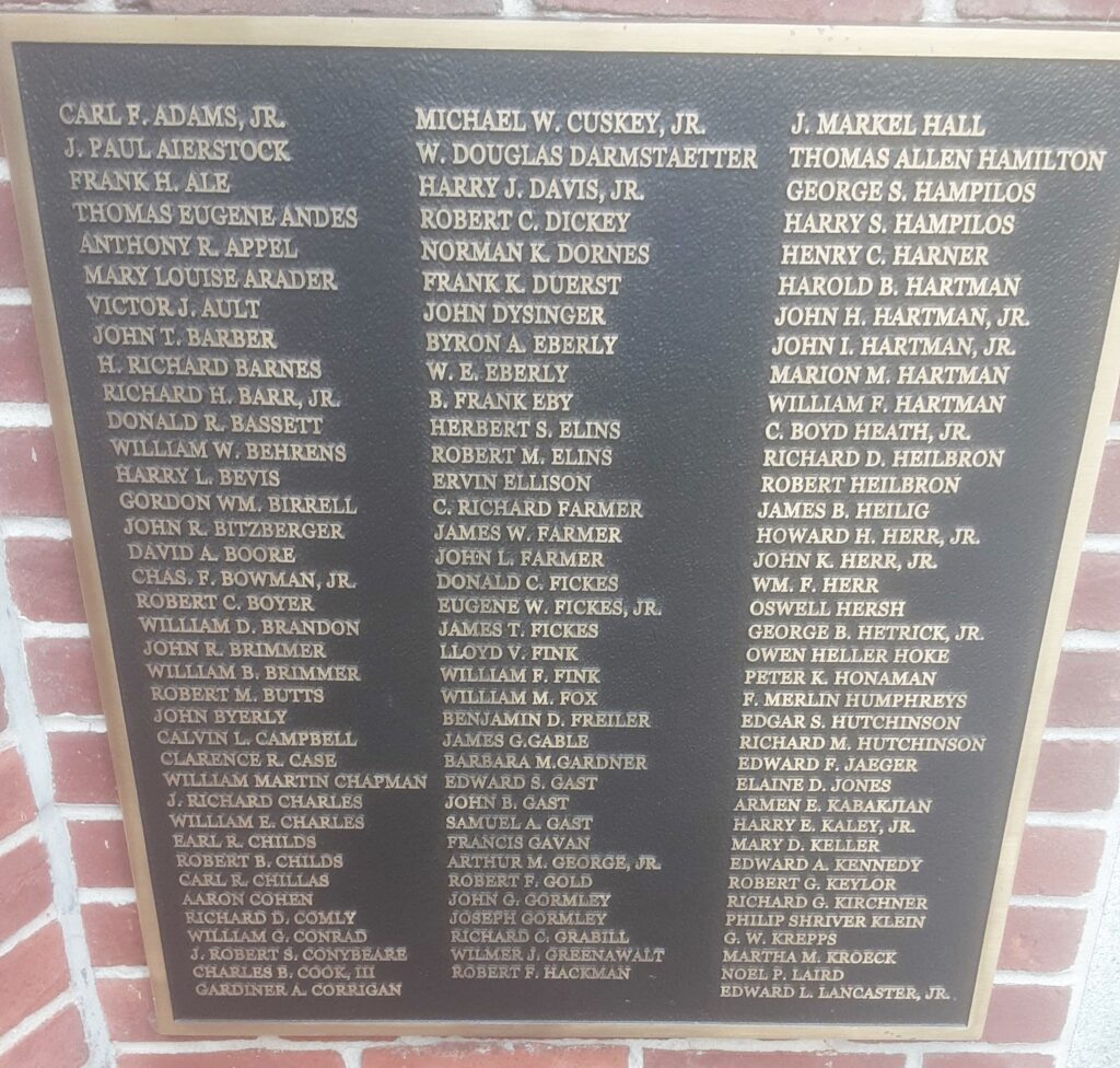 WEST END WORLD WAR II HONOR ROLL MEMORIAL PLAQUE A