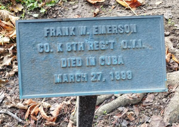 FRANK W. EMERSON WAR MEMORIAL TREE PLAQUE