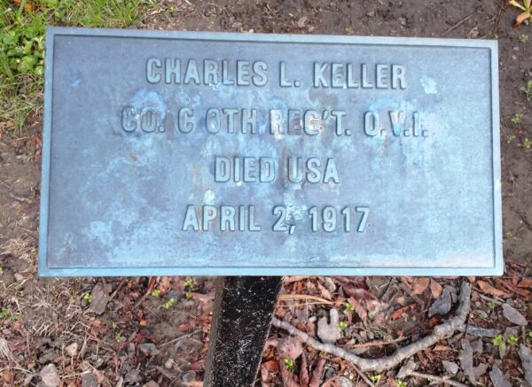 CHARLES L. KELLER WAR MEMORIAL TREE PLAQUE