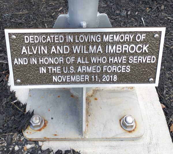 IN HONOR OF ALL WHO HAVE SERVED MEMORIAL FLAGPOLE PLAQUE