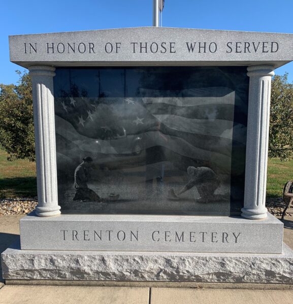 TRENTON CEMETERY VETERANS MEMORIAL FRONT