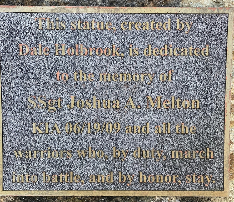 SSGT. JOSHUA A. MELTON WAR MEMORIAL PLAQUE