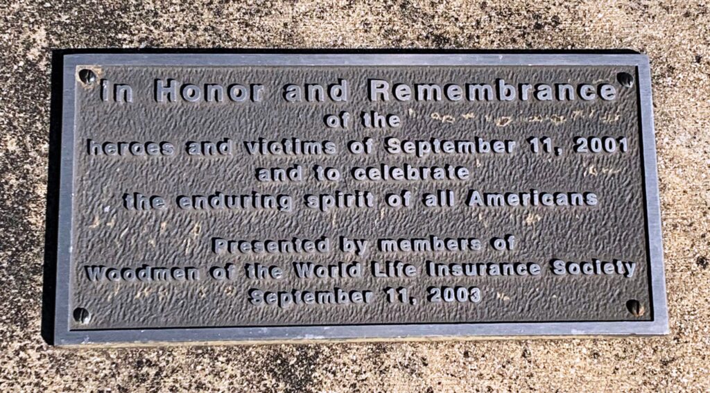 BECKEMEYER SEPTEMBER 11, 2001 WAR MEMORIAL PLAQUE