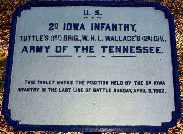 U.S. 2D IOWA INFANTRY MEMORIAL PLAQUE II