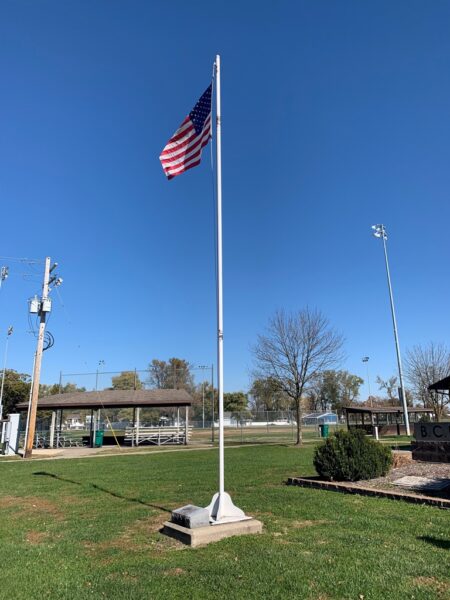 BECKEMEYER DRILL TEAM VETERANS MEMORIAL FLAGPOLE  ON MURRAY STREET