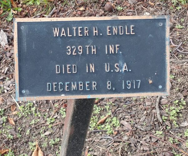 WALTER H. ENDLE WAR MEMORIAL TREE PLAQUE