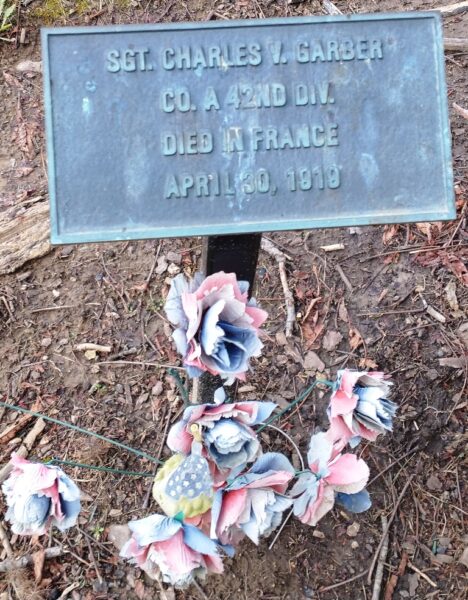 SGT. CHARLES V. GARBER WAR MEMORIAL TREE PLAQUE