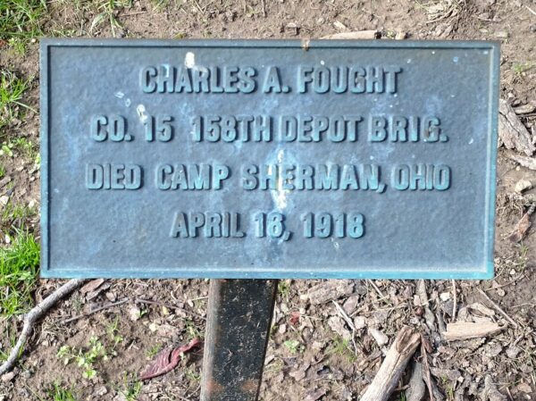 CHARLES A. FOUGHT WAR MEMORIAL TREE PLAQUE