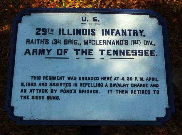 U.S. 29TH ILLINOIS INFANTRY MEMORIAL PLAQUE II