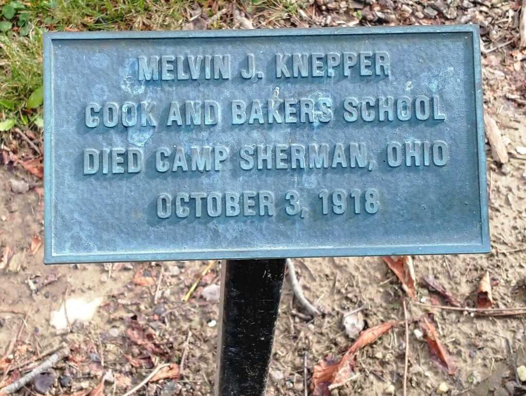 MELVIN J. KNEPPER WAR MEMORIAL TREE PLAQUE