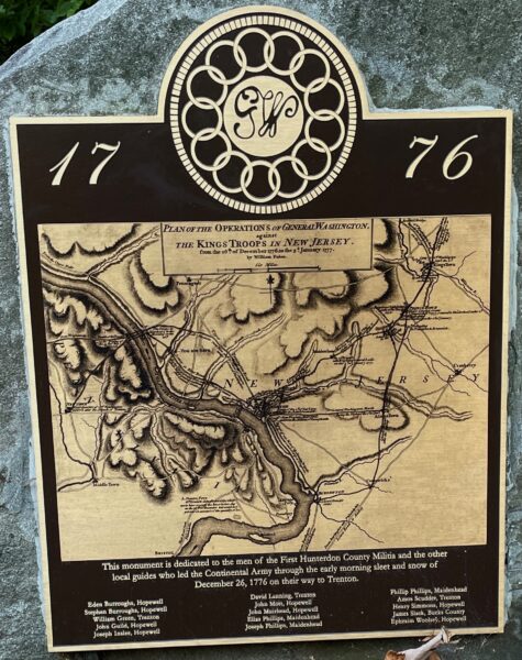 FIRST HUNTERDON COUNTY MILITIA WAR MEMORIAL PLAQUE