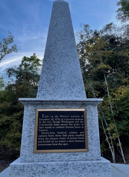 GEORGE WASHINGTON’S MARCH TO TRENTON WAR MEMORIAL
