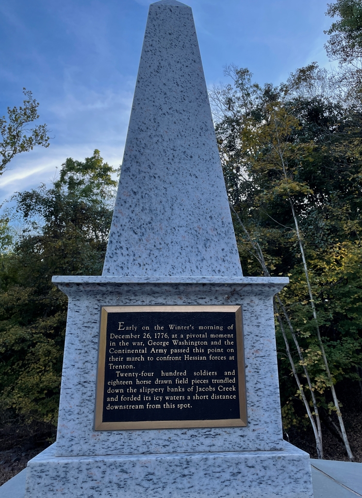 GEORGE WASHINGTON’S MARCH TO TRENTON WAR MEMORIAL