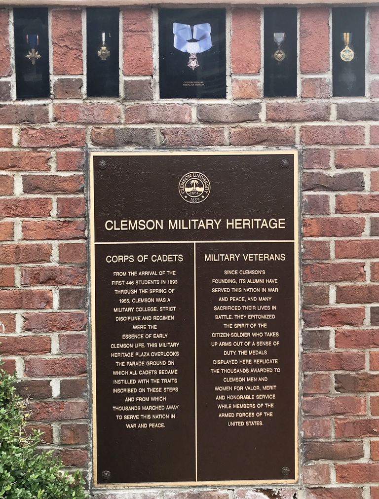 CLEMSON MILITARY HERITAGE WAR MEMORIAL