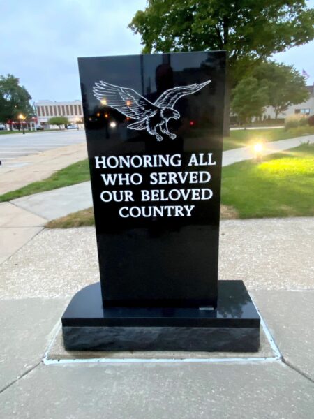BAY COUNTY WAR VETERANS MEMORIAL ENTRANCE STONE