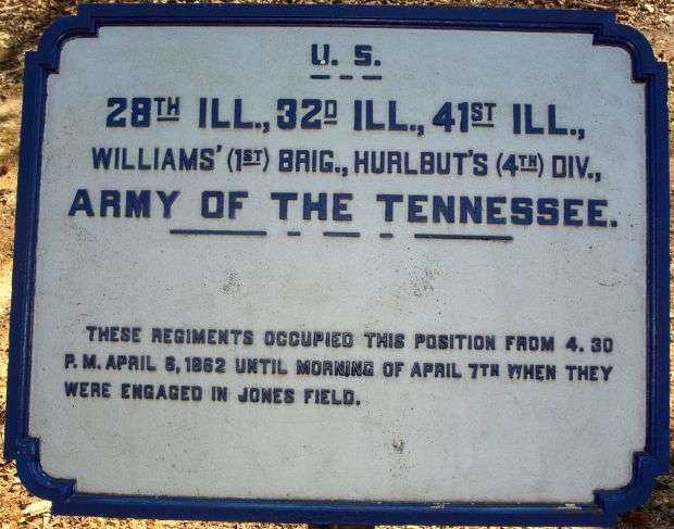 U.S. 28TH ILL., 32D ILL., 41ST ILL., MEMORIAL PLAQUE