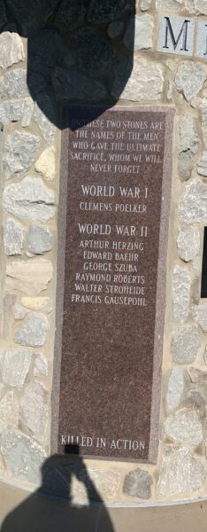 NEW BADEN WAR VETERANS MEMORIAL PLAQUE A