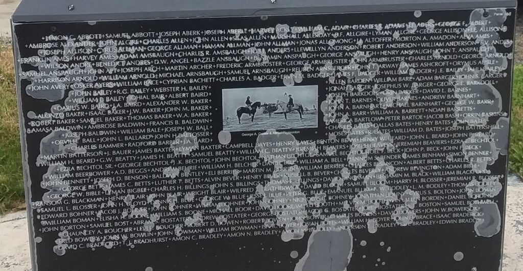 WILLIAMS COUNTY CIVIL WAR MEMORIAL STONE B