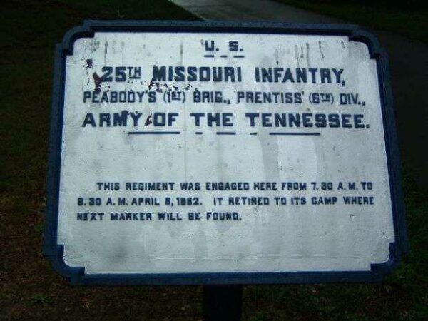 U.S. 25TH MISSOURI INFANTRY MEMORIAL PLAQUE II