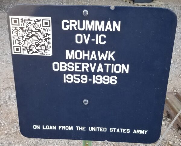 GRUMMAN OV-IC MOHAWK OBSERVATION MEMORIAL AIRCRAFT PLAQUE