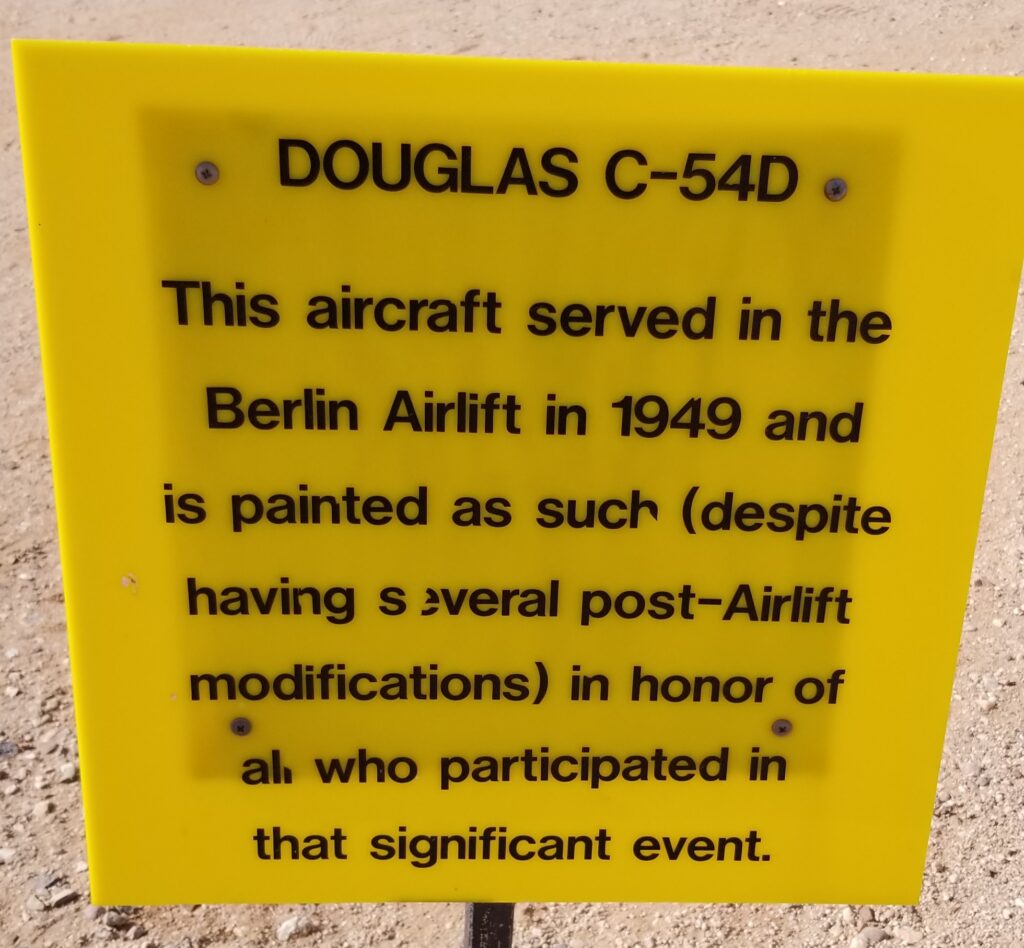 DOUGLAS C-54D SKYMASTER TRANSPORT MEMORIAL AIRCRAFT PLAQUE B