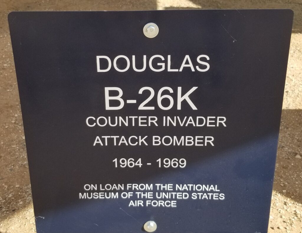 DOUGLAS B-26K COUNTER INVADER ATTACK BOMBER MEMORIAL AIRCRAFT PLAQUE