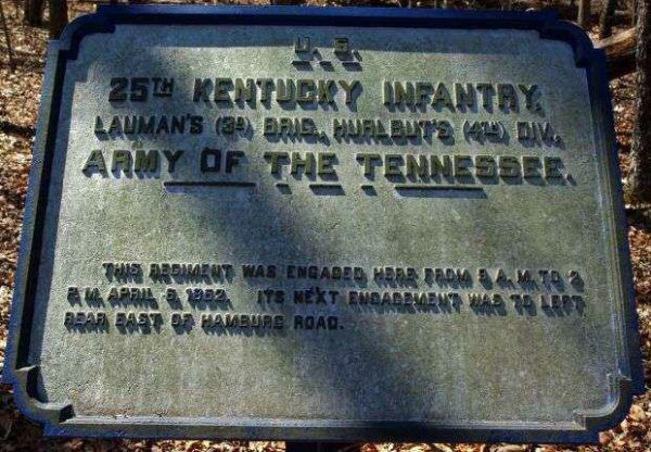 U.S. 25TH KENTUCKY INFANTRY MEMORIAL PLAQUE